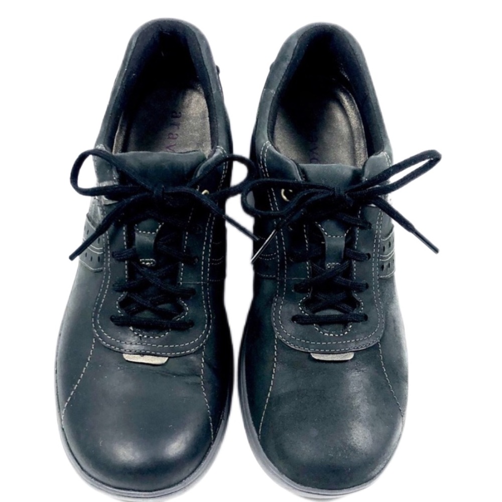 Aravon Womans Black Leather Oxford Sneaker Size 8N - Picture 3 of 8